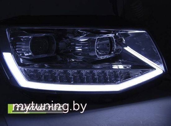 Передние фары CHROME TUBE LIGHT LED DRL для Volkswagen T6
