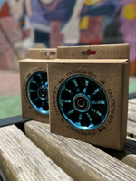 Набор колес (2 шт) Fahrenheit 110*24 mm 10-Spoked, голубой/прозрачный голубой