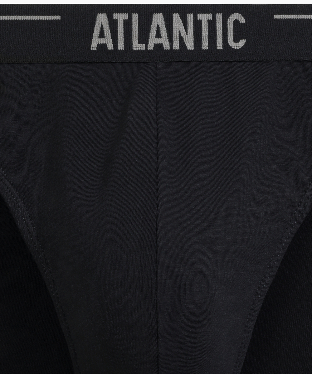 Мужские трусы слипы спорт Atlantic, набор 3 шт., хлопок, тёмно-фиолетовые + чёрные + тёмные хаки, 3MP-094