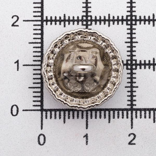 Пуговицы металл на ножке 28L=18 мм, Silver (серебристый), 10 шт, MP01