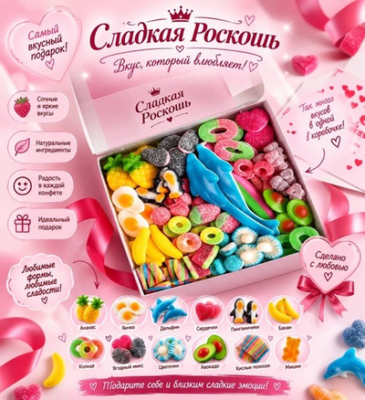 Европейский сладкий  мармеладный набор1.кг
