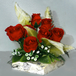 Полянка ритуальная утяжеленная на постаменте