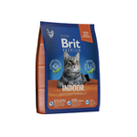 Сухой корм для кошек домашнего содержания BRIT PREMIUM с курицей для кошек Cat Indoor, 2кг