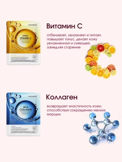 Набор тканевых масок для лица 20 шт