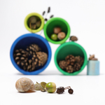 Деревянный сортер "Стаканчики" сине-зеленые, 5 деталей