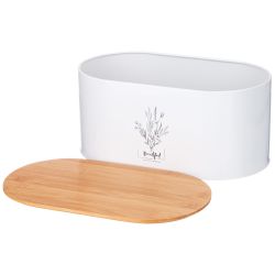 НАБОР AGNESS "PROVENCE" 2В1 ХЛЕБНИЦА 34*19*15 СМ, БАНКА ДЛЯ СЫПУЧИХ 10*12,5 СМ 2 ШТ