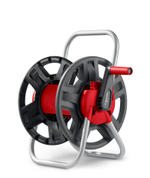 GRINDA HRM-45, для шлангов 45м x 1/2″ и 15м х 3/4″, стальные опоры, пластиковый барабан, катушка для шлангов (8-428405)