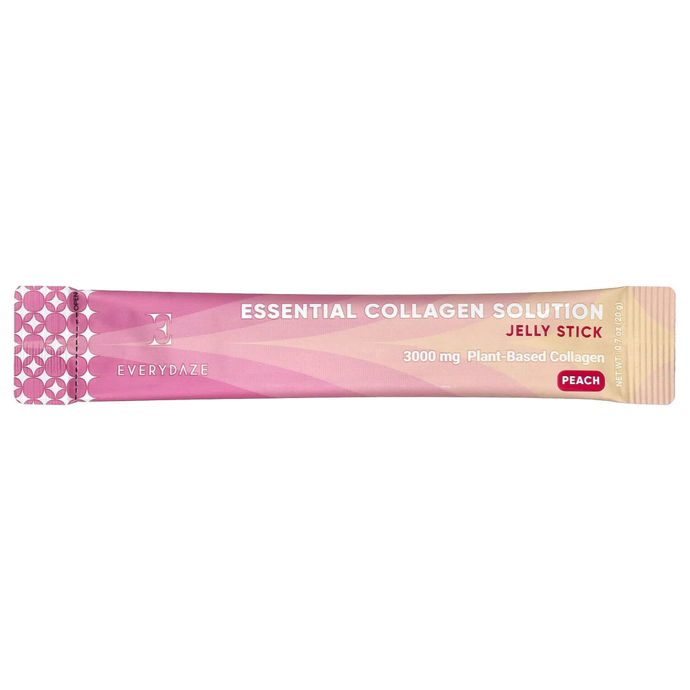 Everydaze, Essential Collagen Solution, желейные стики с коллагеном, персик, 10 стиков по 20 г (0,7 унции)