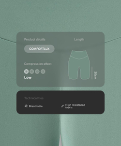 OYSHO Легинсы-велосипедки Comfortlux с высокой посадкой длиной 20 см, зеленый