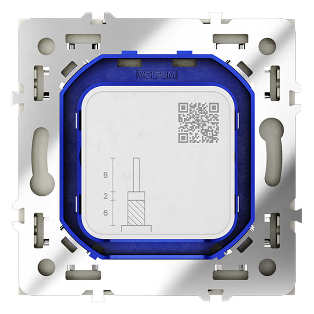 Розетка телевизионная встраиваемая VOLTUM S70 оконечная TV+SAT, (сталь)