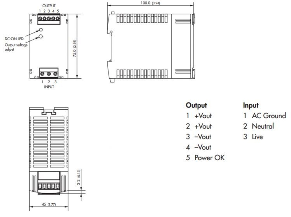 Преобразователь AC-DC сетевой TRACO POWER TCL 060-124