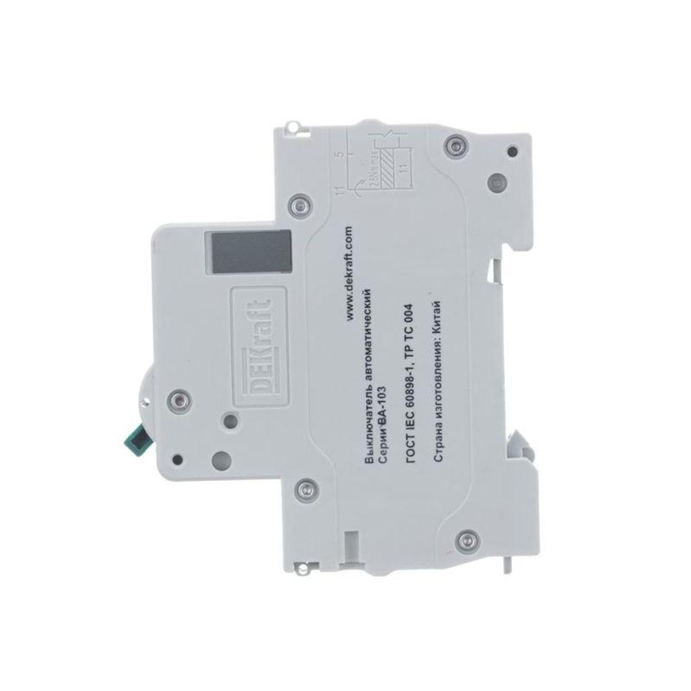 Выключатель автоматический модульный 1п C 25А 6кА ВА-103 DEKraft 12275DEK