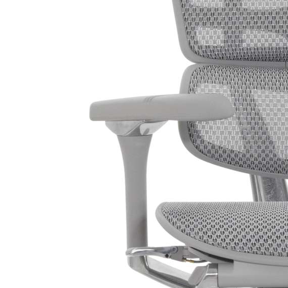 Кресло FALTO Ergohuman Luxury 2 с подножкой ( серый каркас /сетка светлаяT-168-B2 Natural)