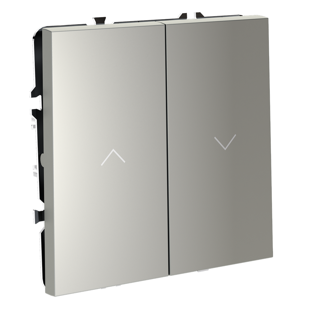 Выключатель встраиваемый для жалюзи 10А, (сталь) Voltum S70 VLS020705
