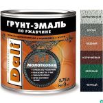 ГРУНТ- ЭМАЛЬ ПО РЖАВЧИНЕ DALI 3 В 1 МОЛОТКОВАЯ 0,75 Л (6) РОГНЕДА