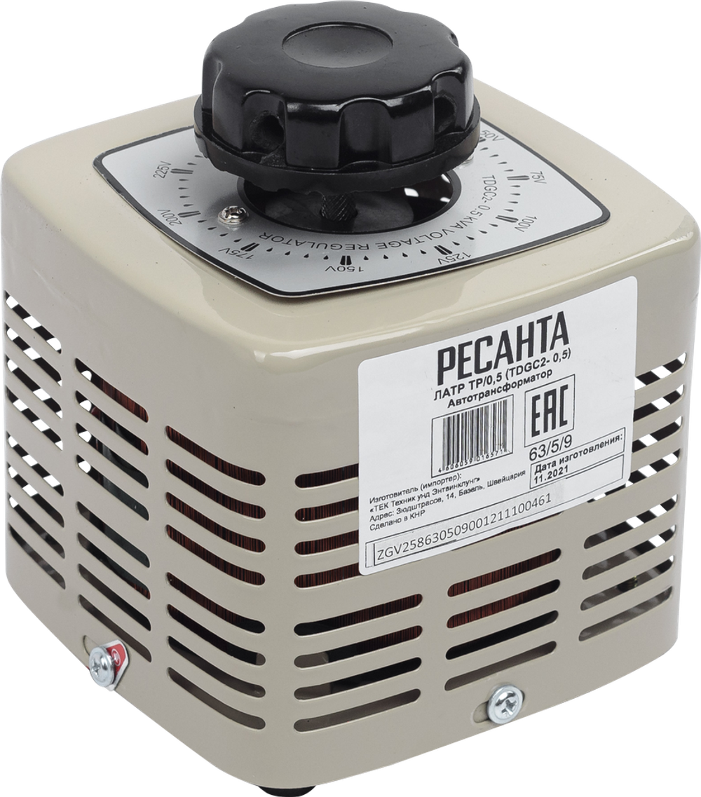 Автотрансформатор ЛАТР Ресанта ТР/0,5 (TDGC2-0,5)