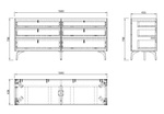 Комод Garda Decor светлый 156*43,5*70 см