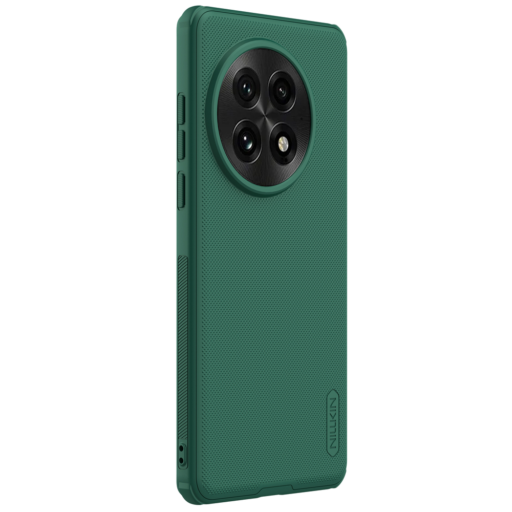Усиленный чехол зеленого цвета (Dark Green) от Nillkin для OnePlus 13, серия Super Frosted Shield Pro