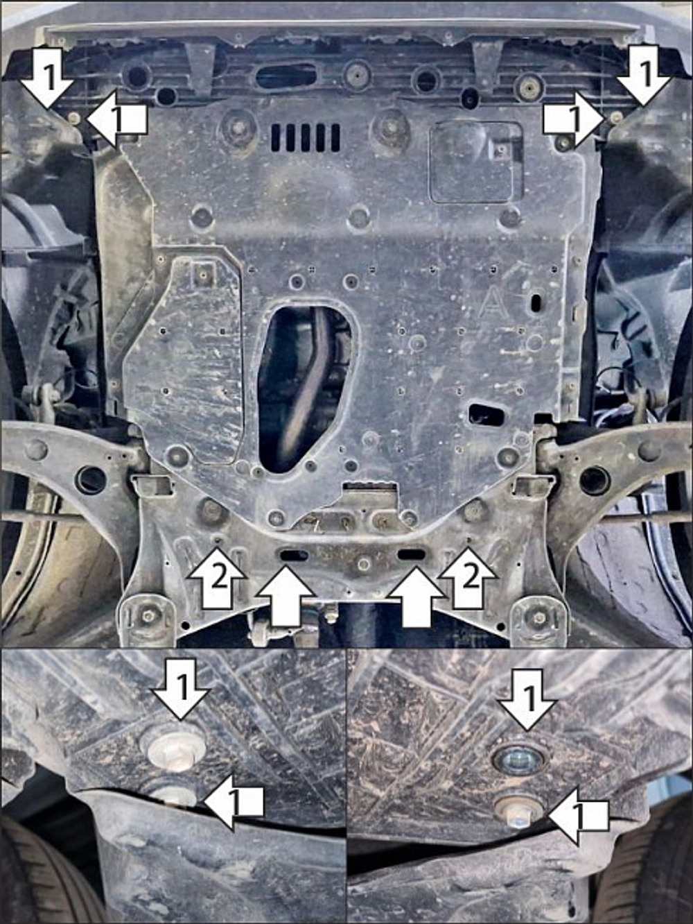 Защита картера двигателя, КПП. 2 мм, Сталь. для Toyota Raize 2019-н.в., Motodor.72512