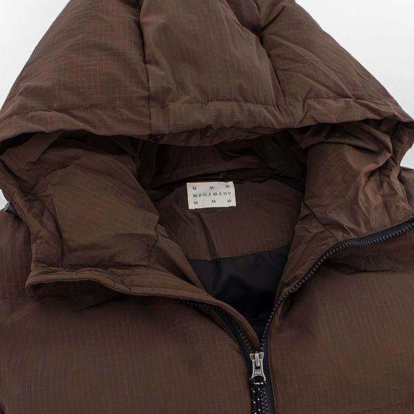 Пуховик Macro Hooded Puffer коричневый - фото 8