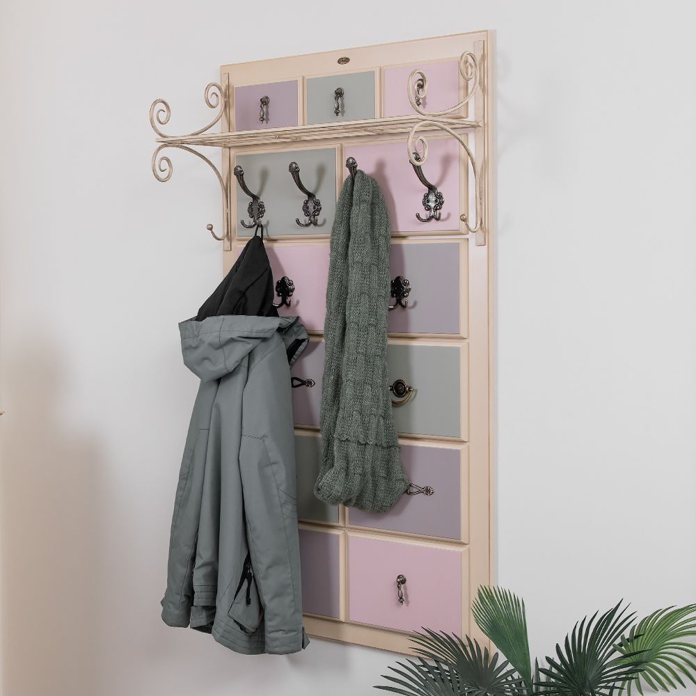 Вешалка настенная Пандора 3 Айвори Акварель