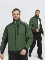 Куртка ProfLineLeader (тк.Софтшел), хаки/черный