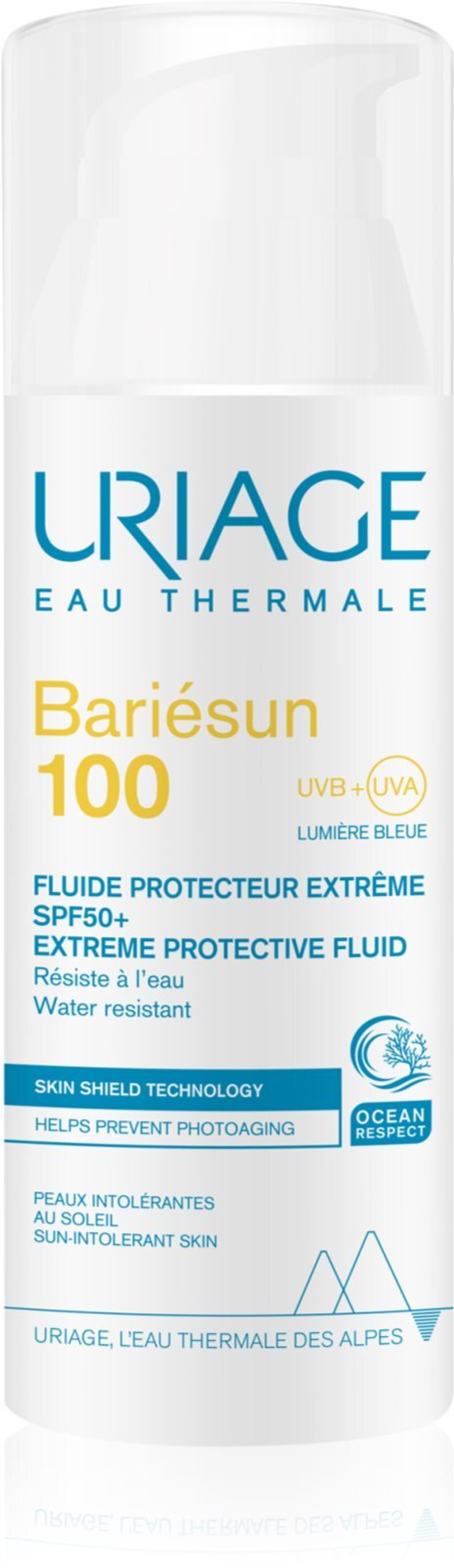 Uriage Bariesun 100 Extreme Protective Fluid SPF 50+ - защитный флюид для очень чувствительной и непереносимой кожи SPF 50+ /   50  ml  / GTIN 3661434011979