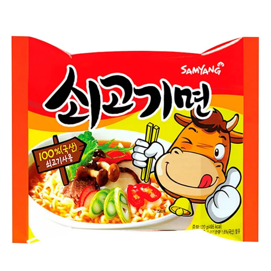 Лапша быстрого приготовления Samyang Ramen Согокимен со вкусом говядины, 120 г (Корея)
