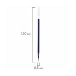 Стержень гелевый Brauberg, синий, игла, 0.5мм, 130мм