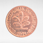 Germany, 1 Pfennig, 1971, (Karlsruhe Mint - "G"), VF