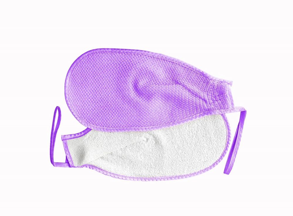 Массажная варежка-мочалка Лаванда (Шелковица)