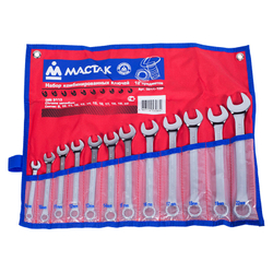 МАСТАК (0211-12P) Набор комбинированных ключей, 8-22 мм, 12 предметов
