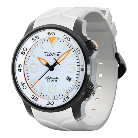 Gavox AviDiver (Winter White PVD) (white strap)