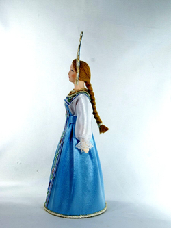 Кукла интерьерная Потешного промысла в  Девичьем русском праздничном костюме