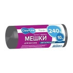 Мусорные мешки 240л/10шт ПВД черные «Clear Line»