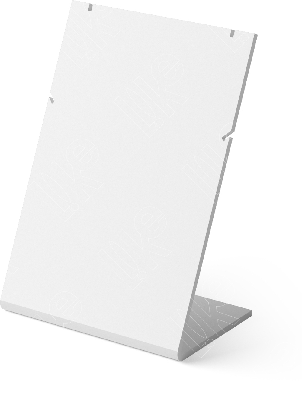 Подставка акриловая для подвески/колье/4 прорези/ПЭТ карман для бирки