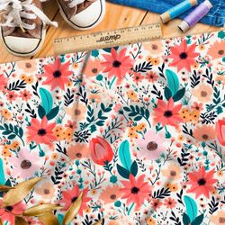 Ткань Ниагара Софт цветочное настроение