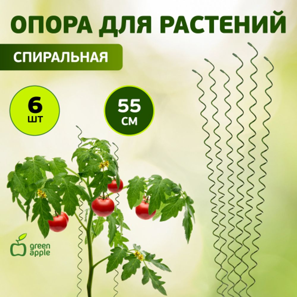 GSS550 GREEN APPLE Спиральная поддержка 55см 3шт