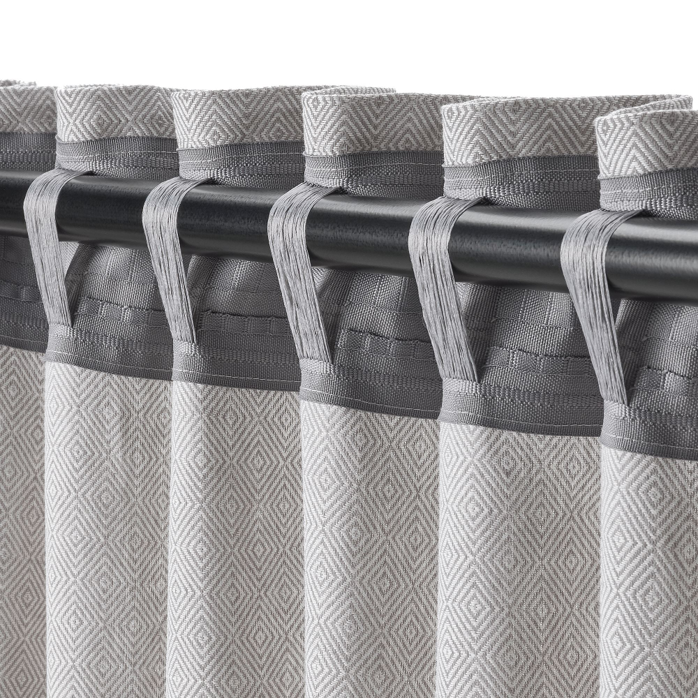 Комплект штор IKEA FJADERMOTT (ФЬЕДЕРМОТТ), Серый, 145х250 см, 2 шт