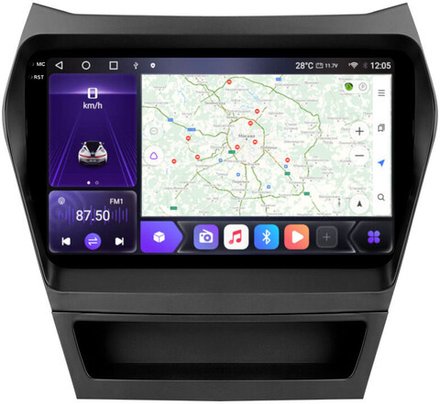 Магнитола для Hyundai Santa Fe 2012-2018 - Carmedia OL-9703 QLed+2K, Android 12, ТОП процессор, CarPlay, SIM-слот