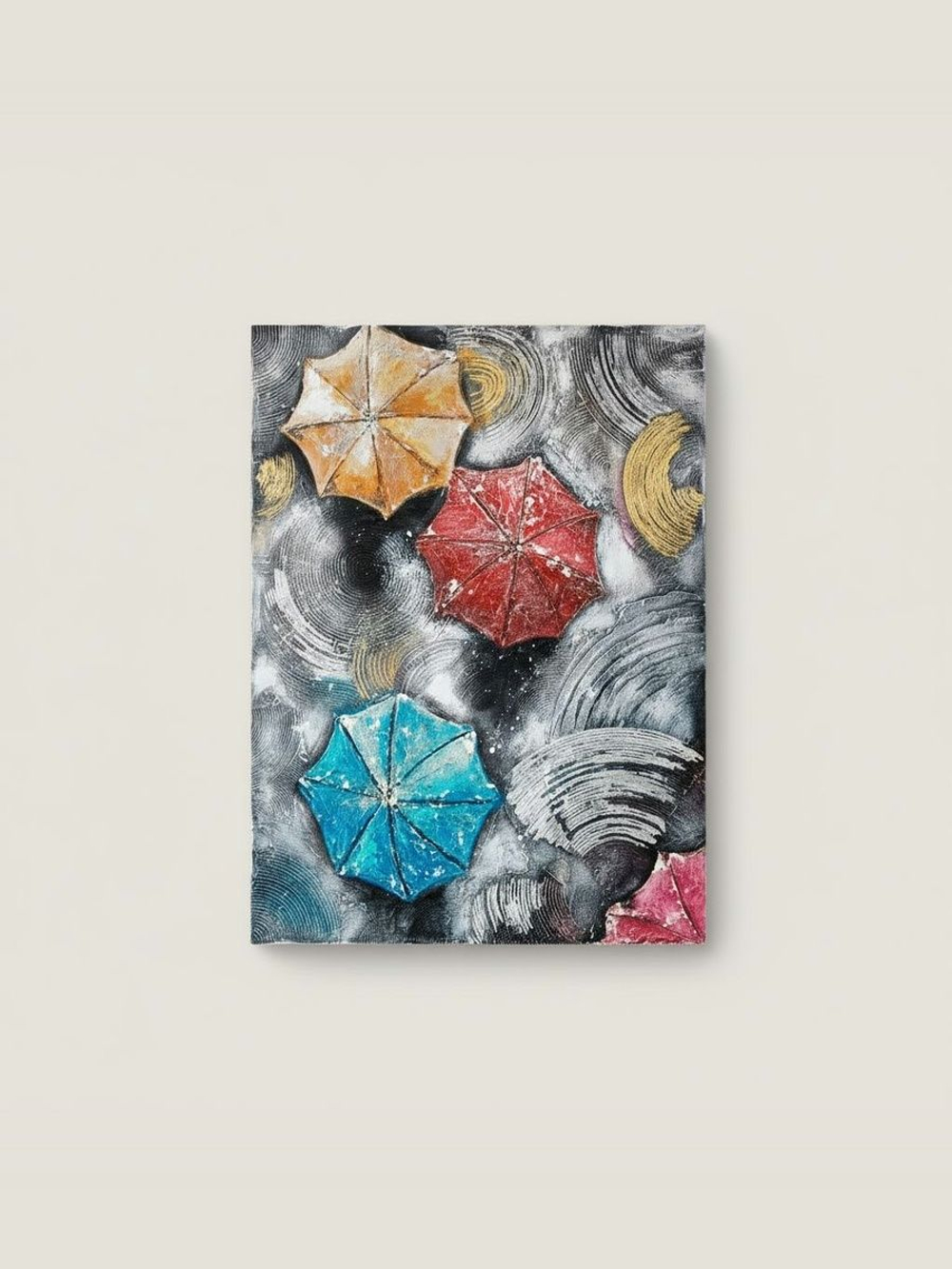 Картина "Кружево водных кругов" 50х60: Ручная уникальная эксклюзивная картина в единственном экземпляре