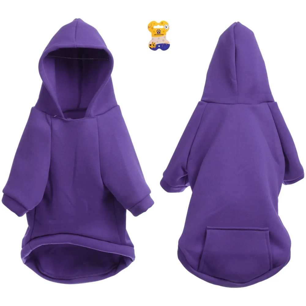 Кофта - толстовка для мелких пород собак «BRO Style», цвет фиолетовый, р 2XL (на флисе)