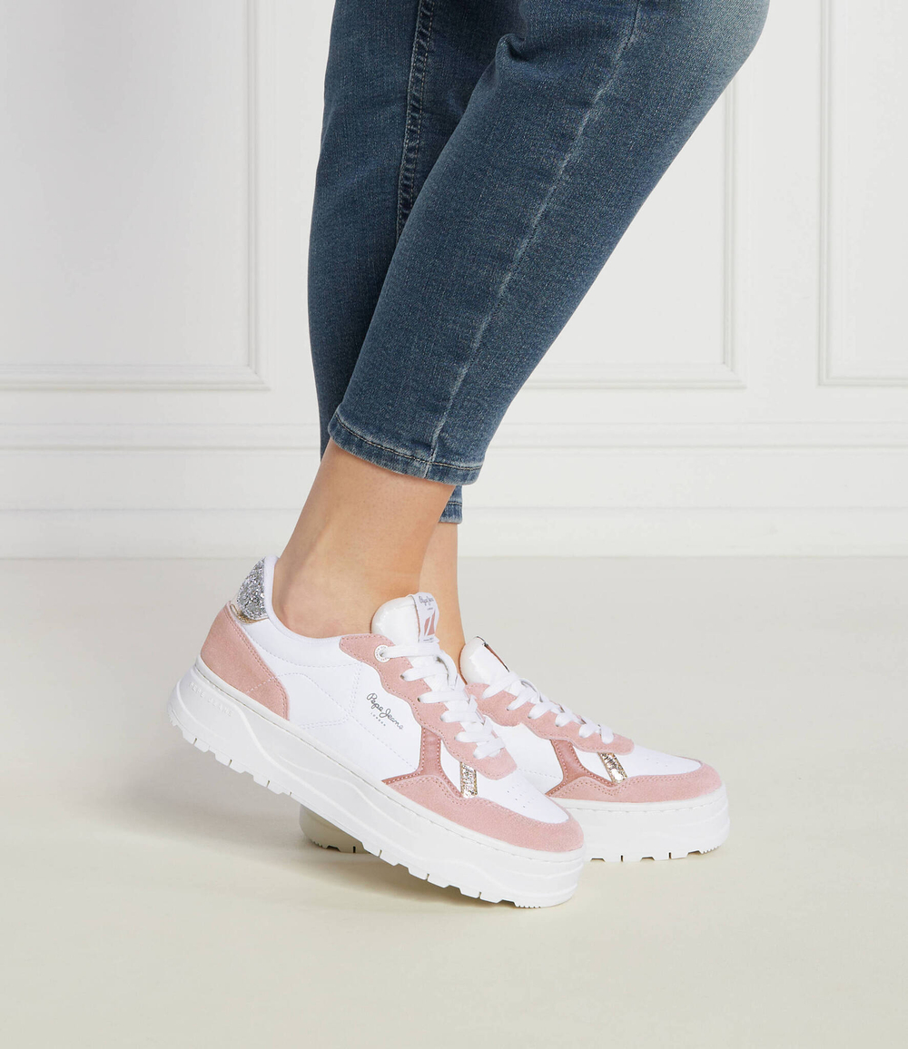 Кожаные кроссовки kore multi w Pepe Jeans London - розовый(PLS00008)