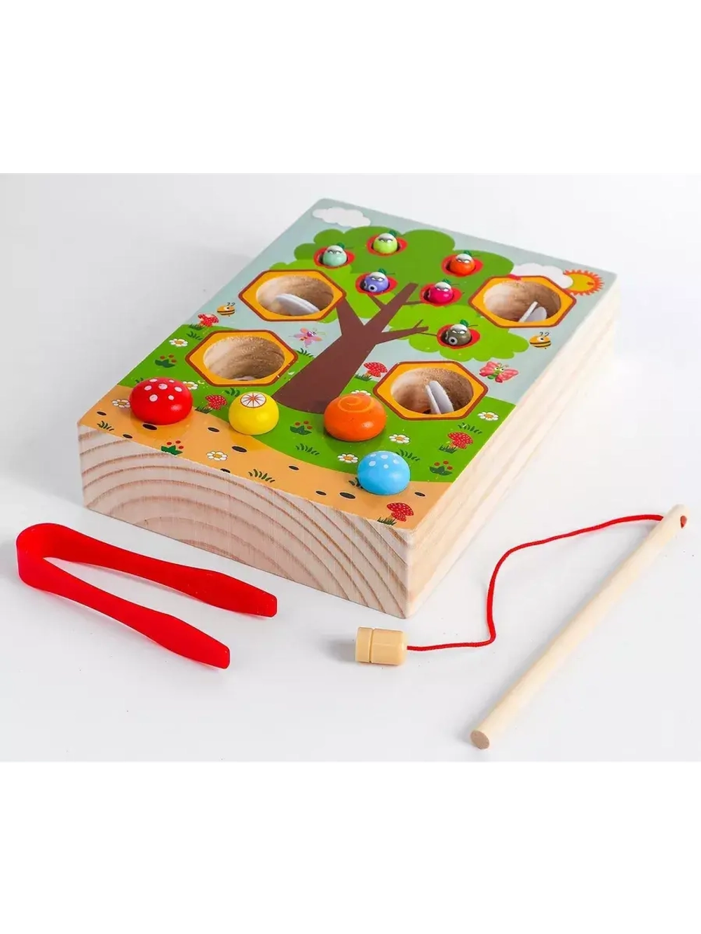 Развивающая игра Рыбалка, грибы и пчелки