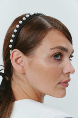 Ободок-чокер с крупным жемчугом