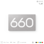 Номер на дверь 660, табличка на дверь для офиса, квартиры, кабинета, аудитории, склада, серая 120х70 мм, Айдентика Технолоджи