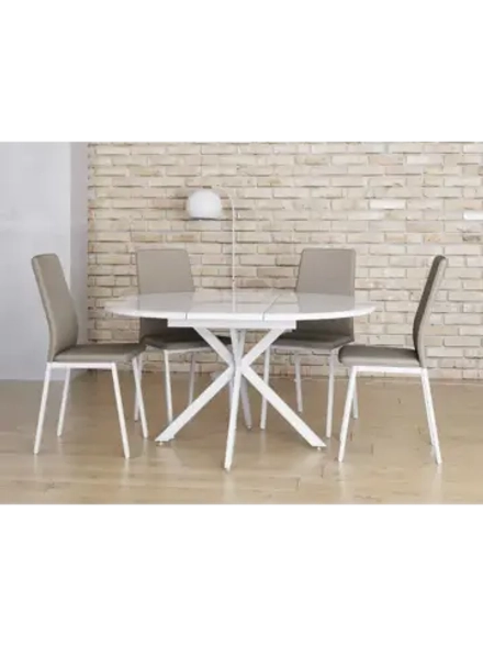 Стол кухонный обеденный круглый раздвижной 100х100х75,5 см