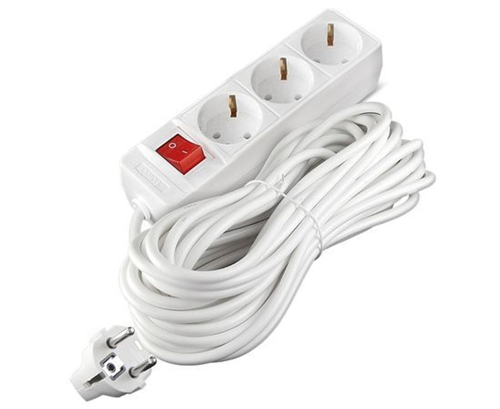 Удлинитель 3х10м с заземл. 16А IP20 3.5кВт с выкл. Союз 481S-8310