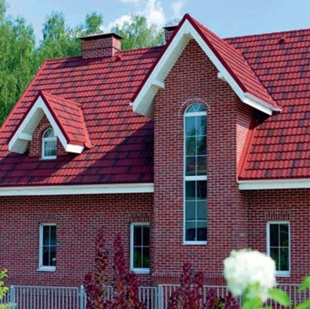 Черепица композитная Metrotile Metroclassic красно-черная