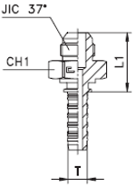 Фитинг DN 06 JIC (Ш) 1/2